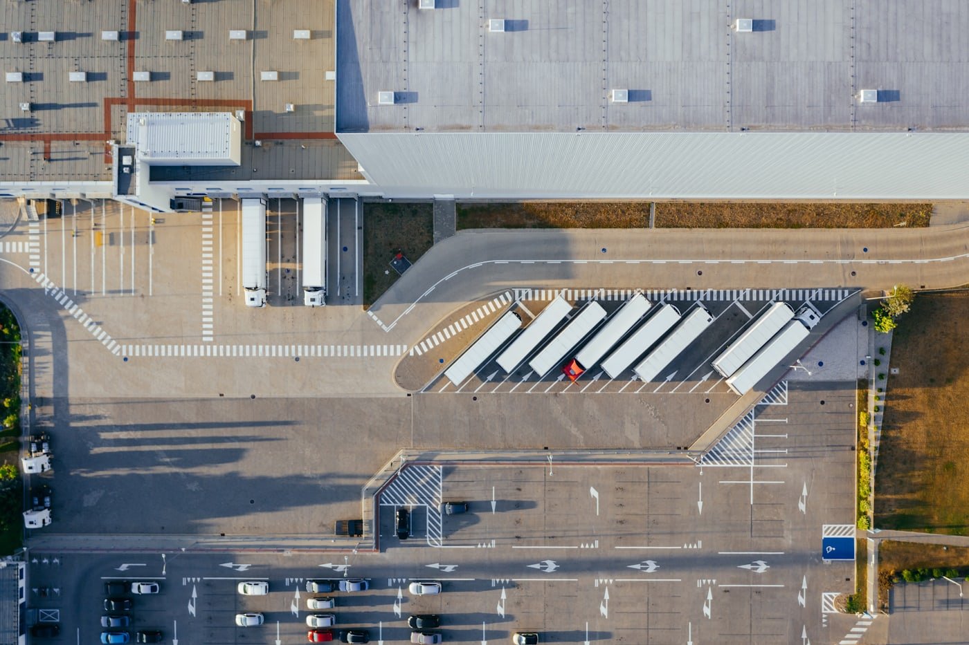 Freight depot with loading bays